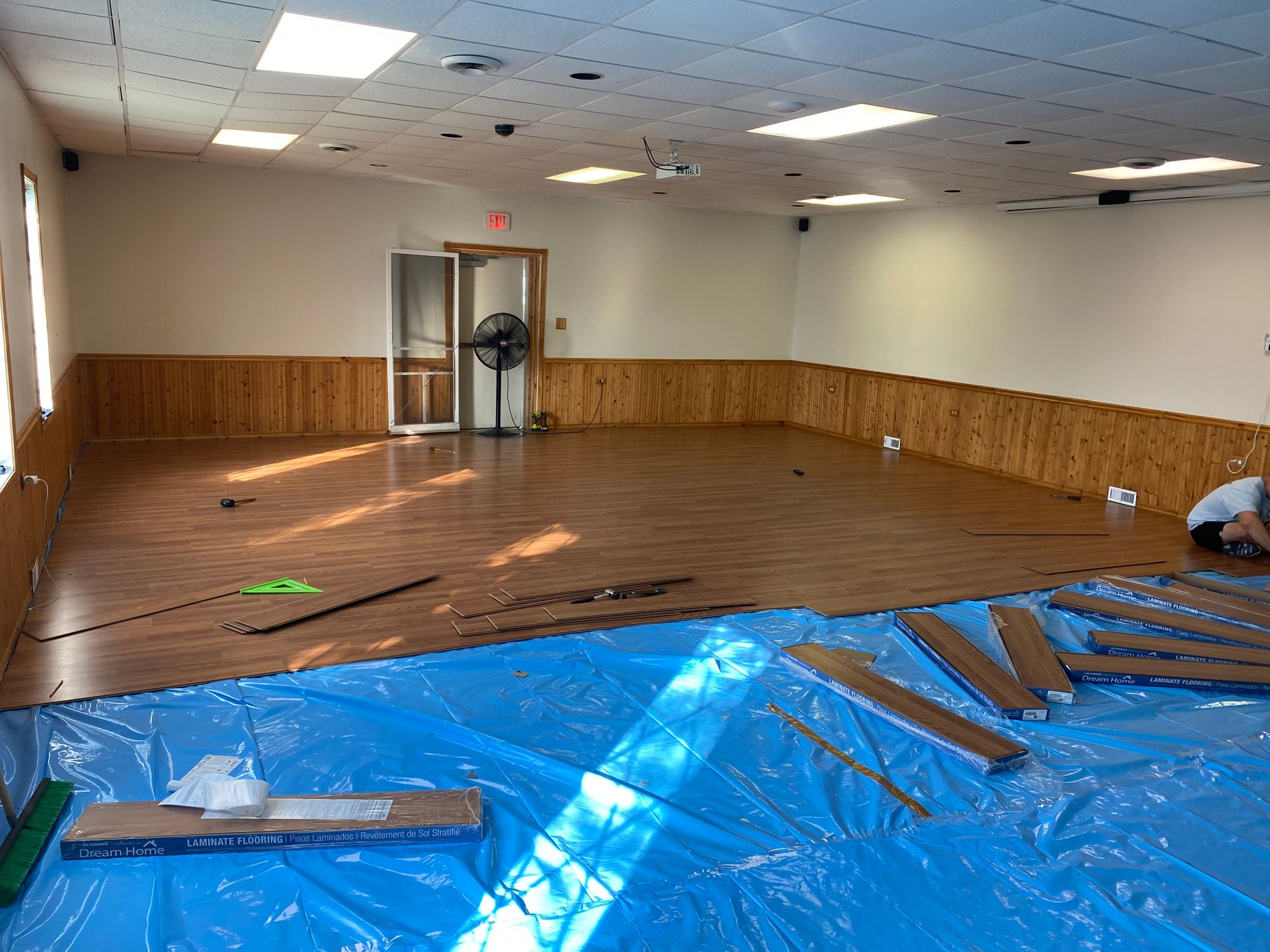 Community Center flooring redone.