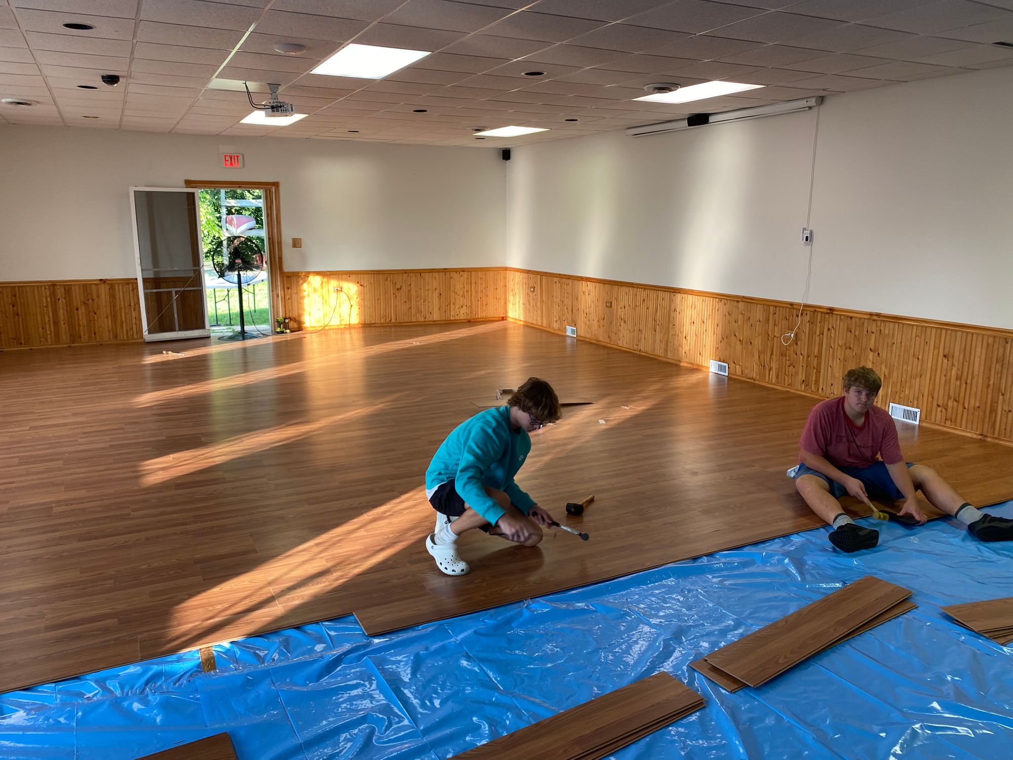 Community Center flooring redone.