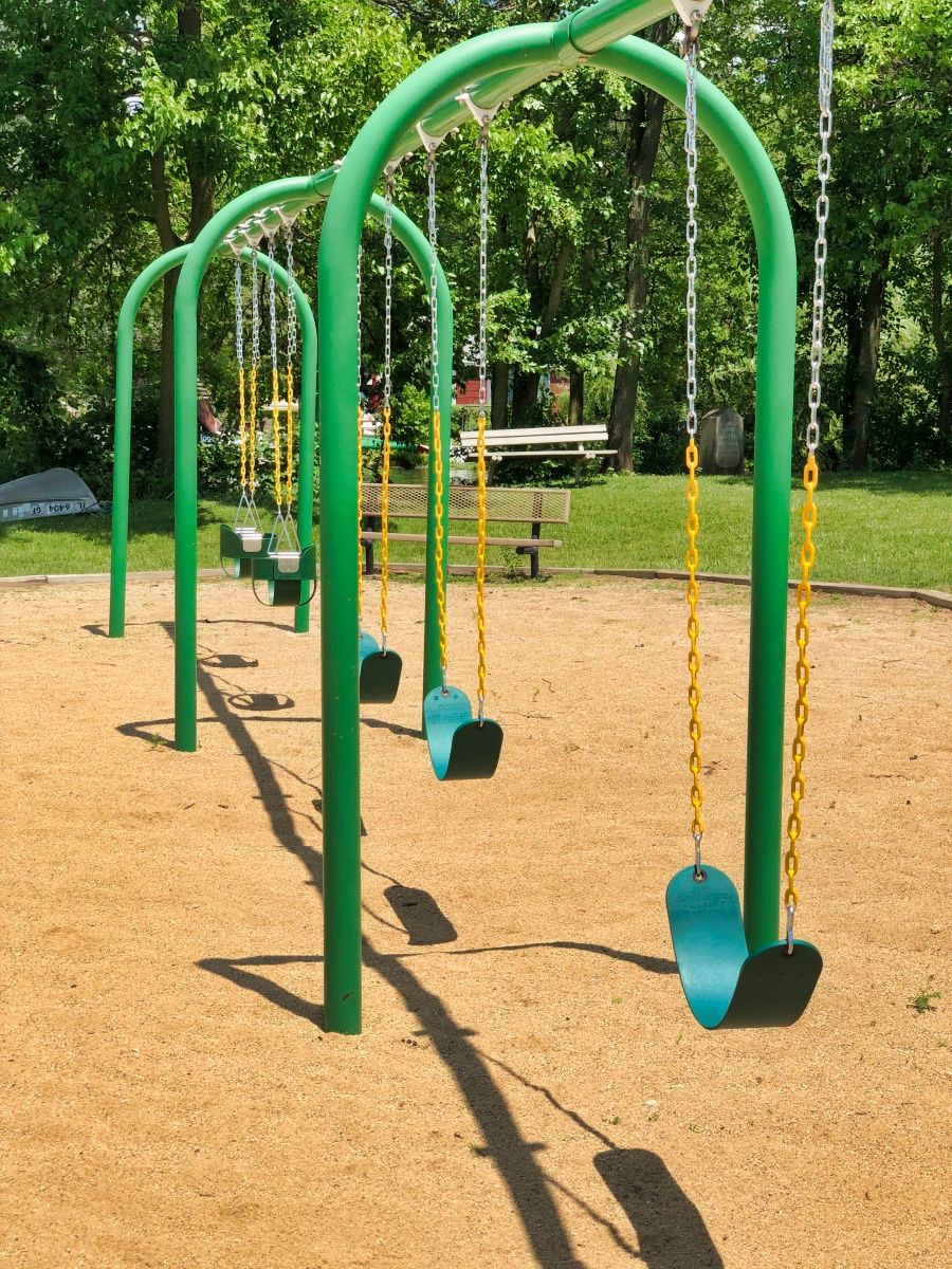 New swings at the park