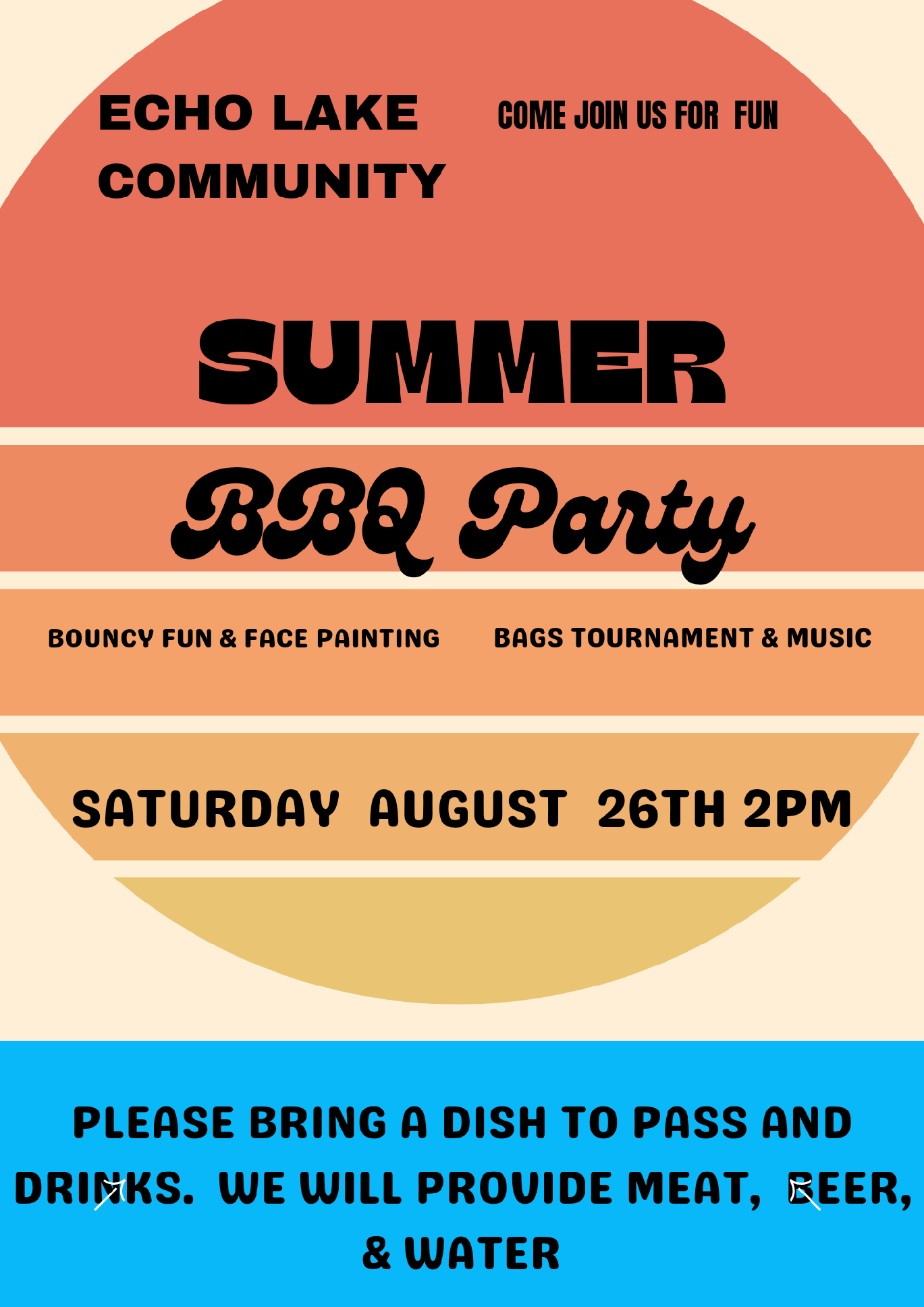 Echo Lake Summer BBQ Party - Sat, Aug 26 - 2pm